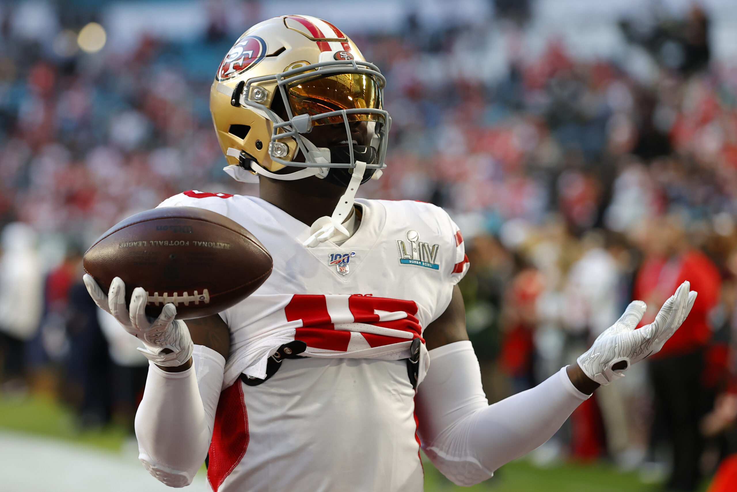 49ers jersey: Emmanuel Sanders buys number from Jalen Hurd